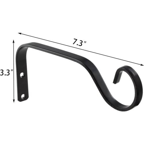 Garden POTS Decorate Rustic Vintage Wall Curved Brackets 7.3-inch Iron Hook