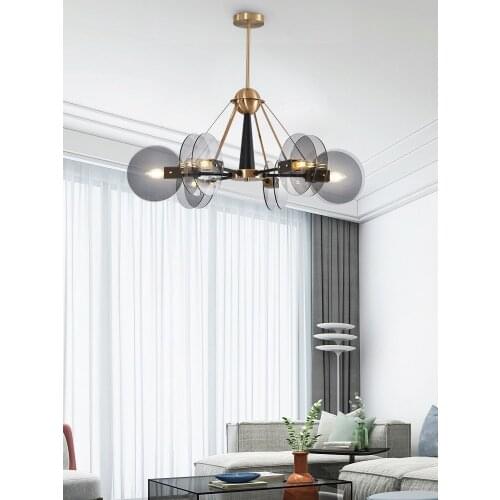 Postmodern simple chandelier atmosphere creative living room dining room bedroom study model room light luxury chandelier