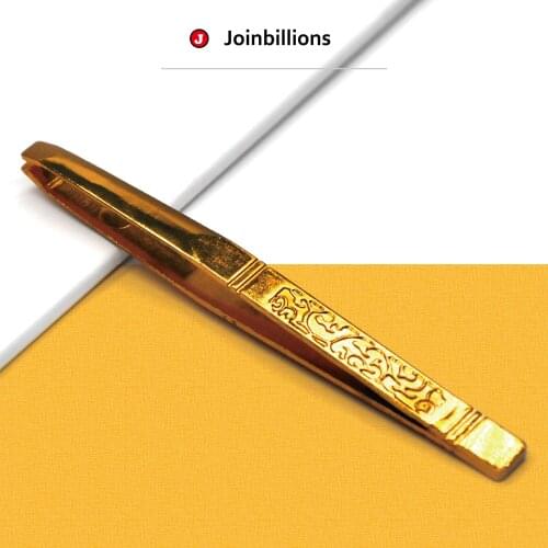 Steel Eyebrow Tweezers Beauty Care Tool of Color Plating