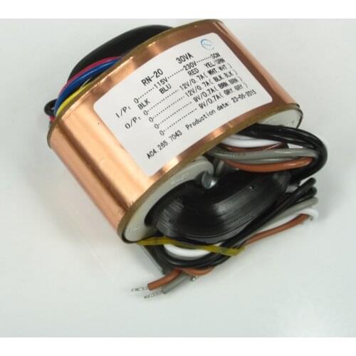 115V-230V R Type Power Transformer R Cow 30W Dual 12V Dual 9V With Copper Wire