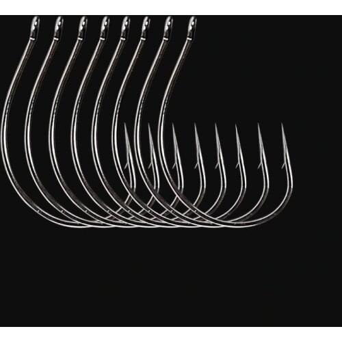 TSURINOYA 8PCS Top Quality Black Nickel Alloy Wacky Fish Hook Fishing Soft Lure Hooks