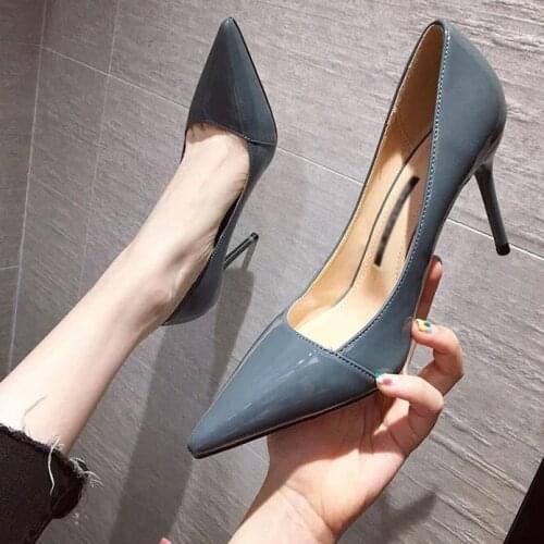 High heels new trendy fashion all-match French girl stiletto net red sexy temperament pointed single shoes womens shoes heels