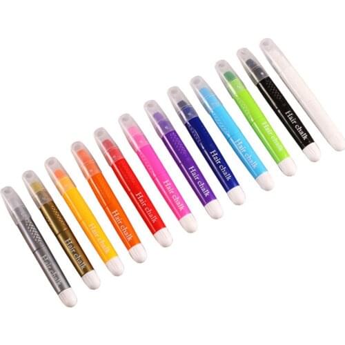 Temporary 12 Colors Hair Chalks Dye Soft Hair Pastels Kit Hair Beauty Care Tools for Exquisite Stage performance Tools