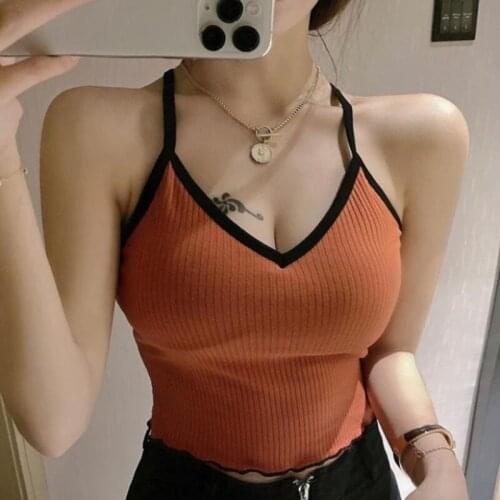Women Summers Crop Tops Backless Bandage Cute Top Women Lingerie Crop Tops Padded Cotton Crop Tank Crop Tops For Women Summer