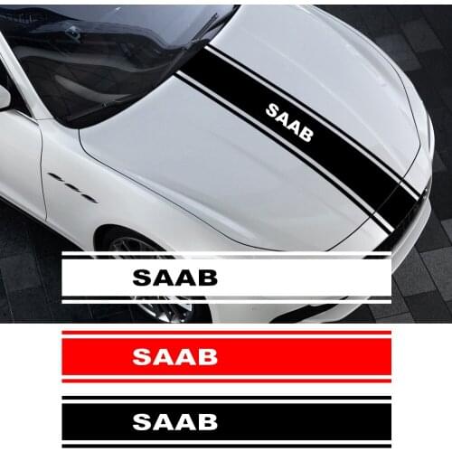 1Pc Car Hood Decal Waterproof Scratchproof Engine Cover Sticker Car for SAAB 9-3 9-5 93 9000 900 9-7 600 99 9-X Auto Accessories