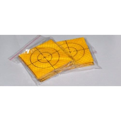 100pcs Yellow Reflector Sheet 60 x 60 mm Reflective Tape Target for Total Station