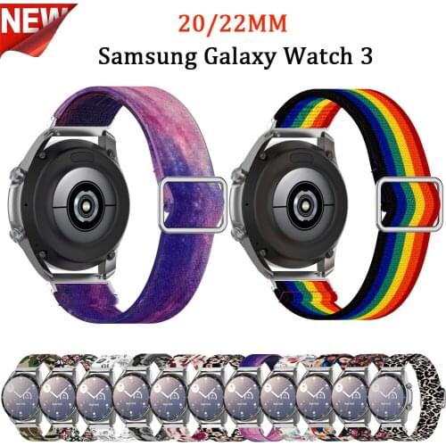 22mm Printing Strap For Samsung Galaxy Watch 3 45mm/Amazfit GTR 47mm/huawei GT 2 Bracelet 20mm Elastic Band For HUAWEI GT 2 42mm
