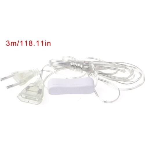 3m 100W EU Plug Male To Female Power Supply AC Adapter Extension Cable Cord