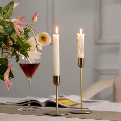 3 Pcs European Metal Candle Holder Single Head Wedding Decorations Candle Sticks Home Living Room Decor Wedding Candle Stand