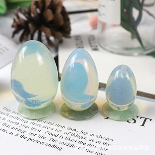 3 Pcs /Set Yoni Ball Undrill Opalite Massage Egg Crystal Jade Kegel Vaginal Exercise Tool Pelvic Floor Muscle Health Care Women