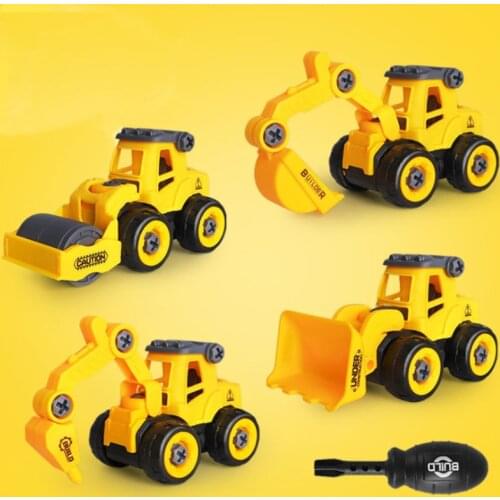 8 Style Engineering Vehicle Toys Plastic Construction Excavator Tractor Dump Truck Bulldozer Models Kids Boys Mini Gifts