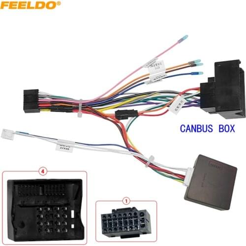 FEELDO Car 16pin Audio Wiring Harness With Canbus Box For Opel 10-16 Aftermarket Stereo Installation Wire Adapter #FD6871