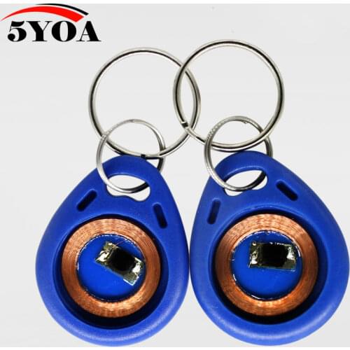 50Pcs RFID Tag Key Fob Keyfobs Keychain Ring Token 125Khz Proximity ID Card Chip TK EM 4100/4102 for Access Control Attendance
