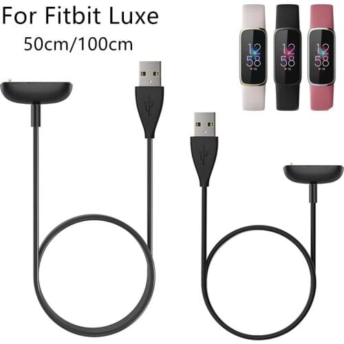 New For Fitbit Luxe Wristband Smart Band Bracelet Accessories Smartband USB Charging Cable Cord Dock Charger Adapter Charge Wire