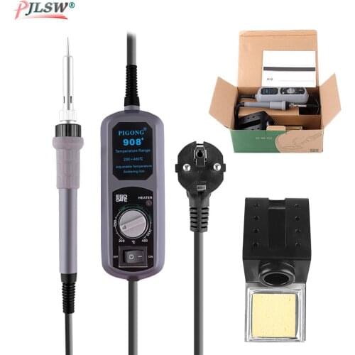 908 + 60W Electric Soldering Station Thermostat Pocket Mini Iron Soldering Station for SMT SMD Welding Repair Iron
