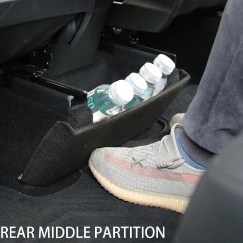 Foal Burning Storage partitions on both sides of the trunk partition tail box for Tesla Model Y 2020 2021