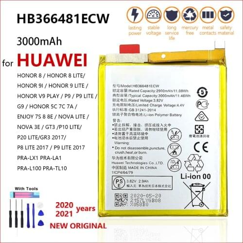 HB366481ECW for Huawei P9/Ascend P9 Lite/G9/honor 8/honor 5C/G9 EVA-L09/honor 8 lite/P10 Lite/Nova Lite/Honor 6C Pro/V9 Play