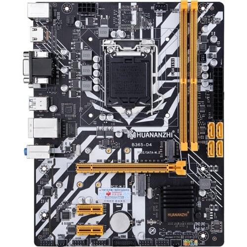 HUANANZHI B365 D4 M-ATX 32GB Motherboard for Intel LGA 1151 Support 6/7/8/9 generation DDR4 2133/2400/2666MHz M.2 SATA3 USB3.0