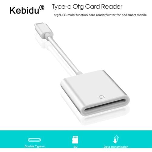 Kebidu USB 3.1 Type C Card Reader USB-C to SD SDXC OTG Memory Card Reader Adapter For Mac Pro Phone Tablet