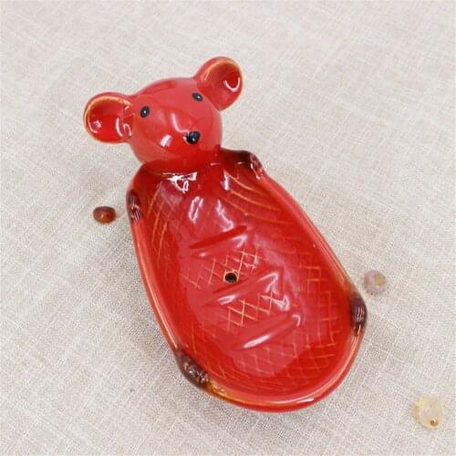 Mouse Shaped Ceramic Plate Storage Tray Living Room Desktop Decoration Crafts Soap Box Home Decor Accessories