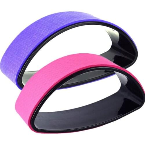 Yoga Wheel TPE Yoga Wheel Half Circle Fitness Pilates Wheels Bent Back Stretching Cork Solid Yoga Training Tool For Beginner