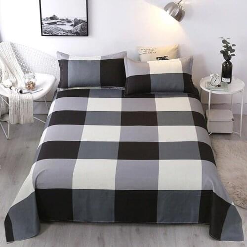 2020 Summer bed set 3 pcs soft bed sheet 1pcs and cotton pillowcase 2pcs for full queen king bed