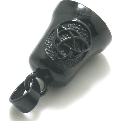 316L Stainless Steel Black Vikings Bell Pendant Newest