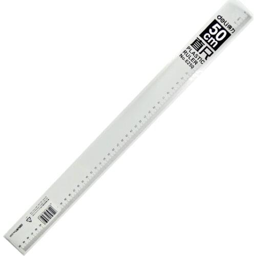 DL DL 6250 straight 50cm ruler plastic transparent ruler 50 centimeter Stationery office supplies for students