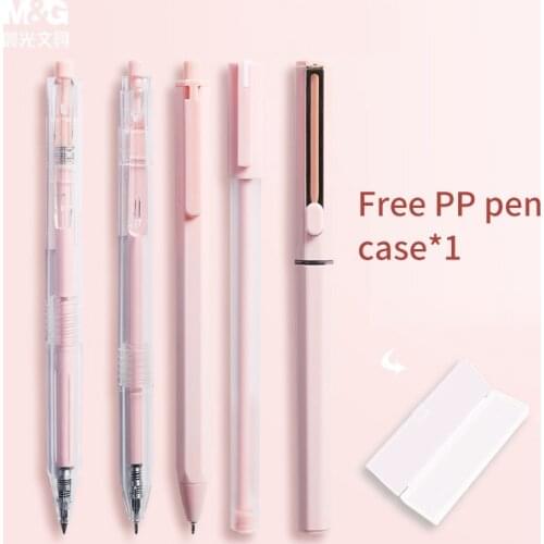 M&G Bullet/Needle Tip Quick Drying Cute Morandi Gel Pen set Kawaii Color0.35mm/0.5mm black ink school Stationery supply