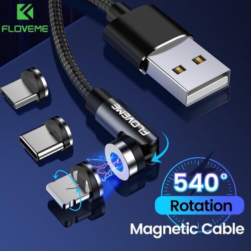 FLOVEME 540 Magnetic Cable Micro USB Type C Fast Charging Phone Magnet Charger For iPhone 11 Pro X Max 6 7 8 Plus Samsung Xiaomi