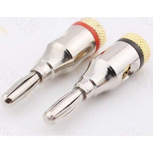 10pcs/lot Nickel Plated For Budweiser Banana Plug Connector Speaker Horn Wire Socket