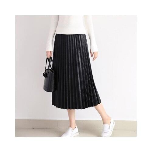 Top brand Fashion 2020 New Genuine Sheep Leather Skirt E48 high quality