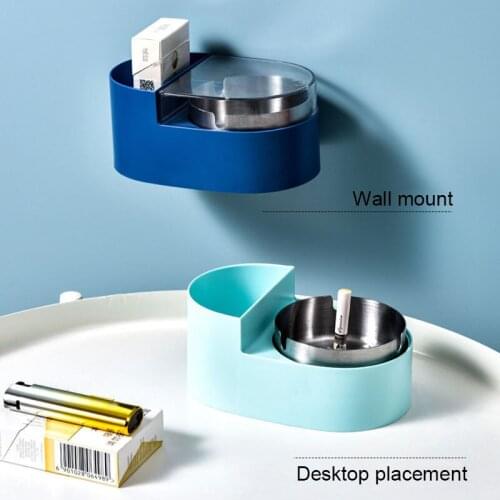Practical Toilet Bathroom Wall Mounted Ashtrays Stainless Steel Ashtray Holder For Home Office XH8Z
