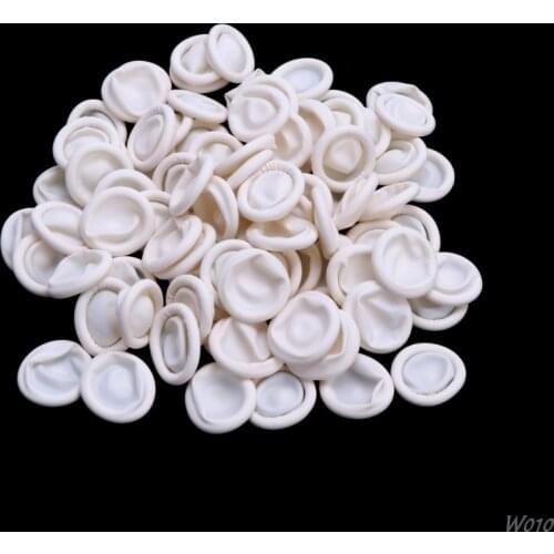 100pcs Disposable Latex Rubber Finger Cots Sets Fingertips Protector Gloves M09 dropshipping