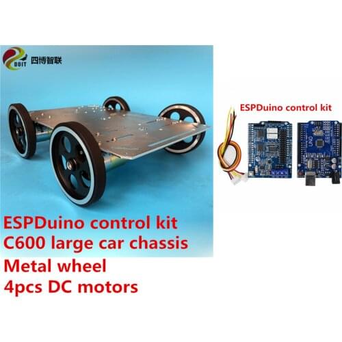 SZDOIT WIFI Control 50KG Load C600 Large 4WD Car Chassis Kit Metal Smart RC Robot With 4pcs DC Motor DIY For Arduino Education