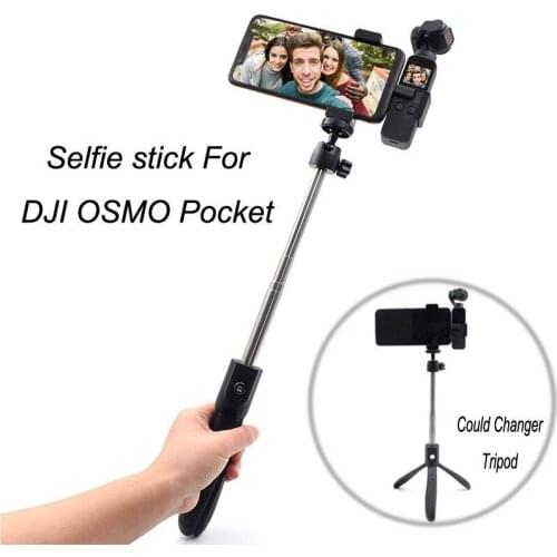 Selfie stick Expand the fixed bracket With aluminum alloy mobile phone Cip Bracket Self-timer for DJI OSMO Pocket gimbal