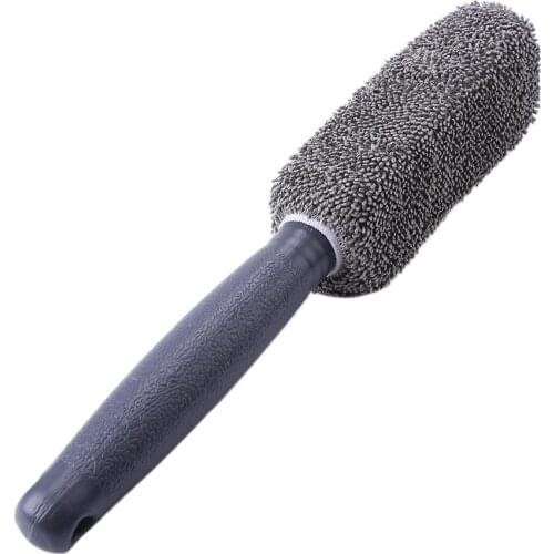 VODOOL Car Wheel Brush Microfiber Car Wheel Rim Brush Plastic Handle Auto Detailing Motorcycle Cleaning Brush Washing Tool New