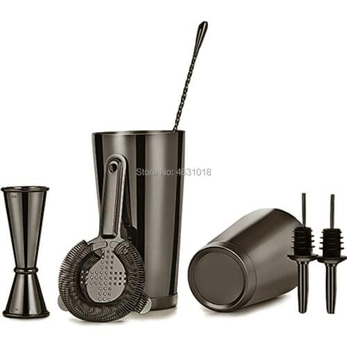 Cocktailshaker 7pcs of set American style 750ml Stainless Steel Bar Shaker Tool Set Boston Cocktail Shaker Bar Set Cocktail Kit