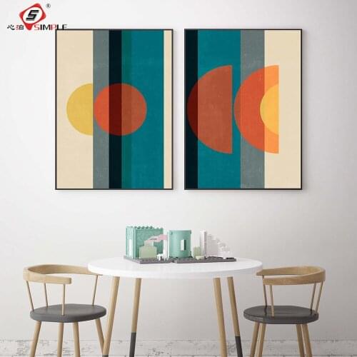 Modern Boho Prints Posters Minimal Retro Abstract Graphics Canvas Painting Wall Art Pictures Living Room Nordic Home Decor