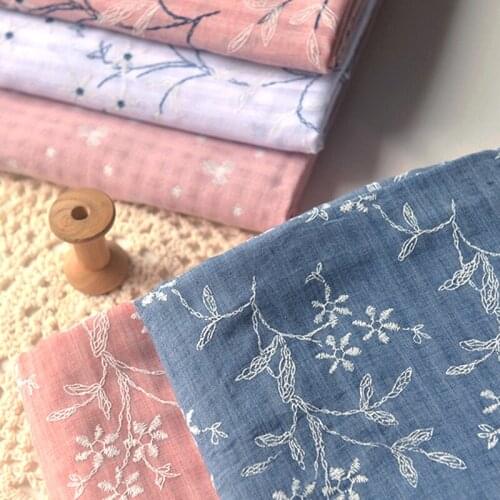 Branches and Leaves Cotton Fabric Polyester and Cotton fabric for Shirt Han Clothing Dress Scarf Handmade DIY Fabric
