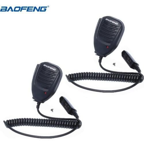 US Stock 2Pack Baofeng Waterproof Speaker Mic Microphone For BaoFeng UV-9R Plus A-58 GT-3WP Waterproof Ham Two Way Radio
