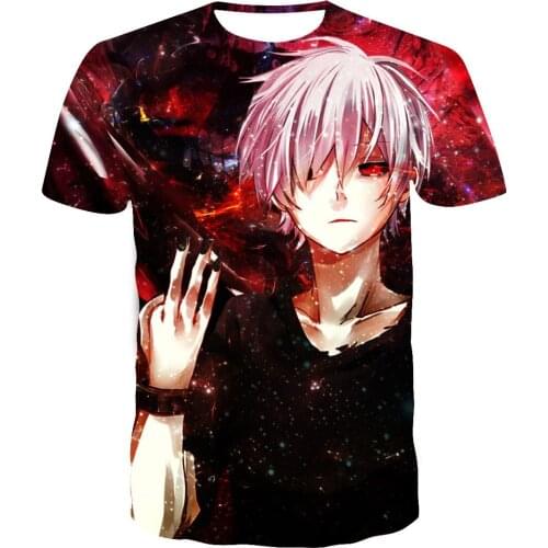 Funny Boys 3D T shirts Tokyo Ghoul T shirt Chil Blood Tshirts Casual Ken Kaneki Shirt Print Japan Anime Clothes Cosplay Tops&Tee