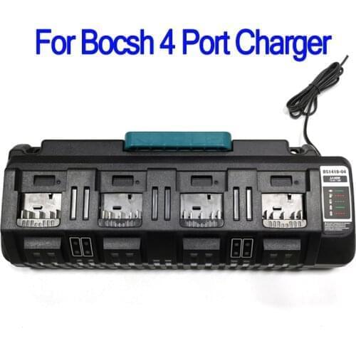 Newest Li-ion Battery Charger For Bosch 4-port 3A 18V 14.4V Electrical Drill Battery BAT609 BAT609G BAT618G BAT614 2607336236