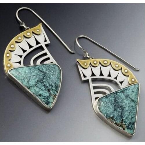 2020 Retro Silver Dangle Earrings For Women Bobo Fashion Indian Jewelry Tibetan Ethnic Drop Earring Brincos Pendientes Mujer