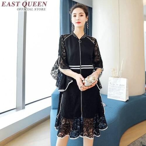 Summer 2018 sexy dres Hollow Out lace dress Butterfly Sleeve new feeling clothes dresses women dressing gown dresses FF238 A