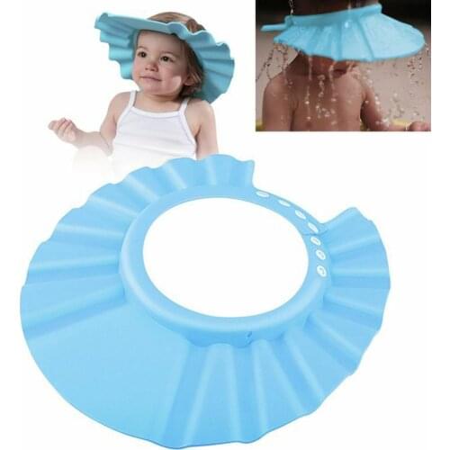 1pcs Adjustable Soft Baby Children Shampoo Bath Shower Cap For Kids Head To Baby Shower Hat Child Bathing Cap Bath Visor