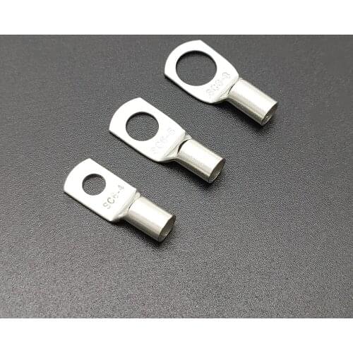 10PCS 50mm² Bolt Hole Tinned Copper Cable lugs Terminals Battery Wire Welding suit SC50-12 SC70-8 SC95-8