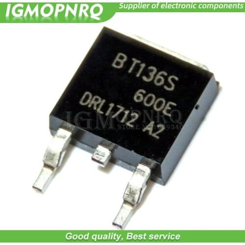 10pcs BT136S-600E TO252 BT136 600E TO-252 BT136S-600 BTS136S 600E SMD