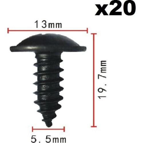20x FOR HONDA WHEEL ARCH LINING INNER WING TRIM SPLASHGUARD MUDGUARD SELF TAPPING SCREWS Mudguard clip screw