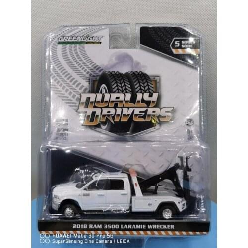 Greenlight CARS 1/64 2018 RAM 3500HD LARAMIE wrecker Car collection version of the car model toy gift